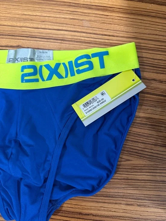 2xist Electric Micro No-Show Brief - Royal Blue with Green Neon ellastic. - Picture 4 of 7